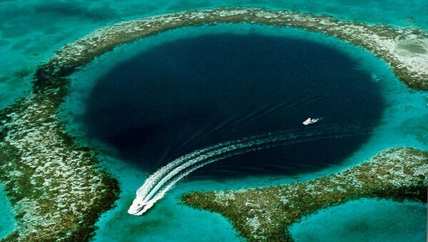 Hố nước xanh ở Rạn san hô Belize Barrier - Sputnik Việt Nam