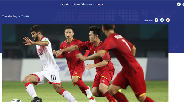Trang chủ của AFC có bài viết khen ngợi Olympic Việt Nam Trang chủ của AFC có bài viết khen ngợi Olympic Việt Nam - Sputnik Việt Nam