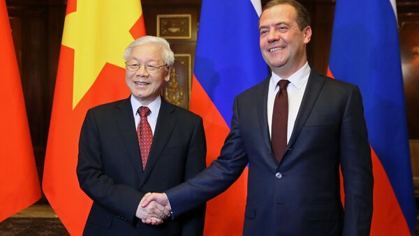 Dmitry Medvedev và Nguyễn Phú Trọng - Sputnik Việt Nam