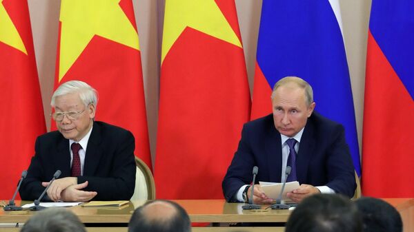 Tổng thống Nga Vladimir Putin và Tổng bí thư Nguyễn Phú Trọng - Sputnik Việt Nam