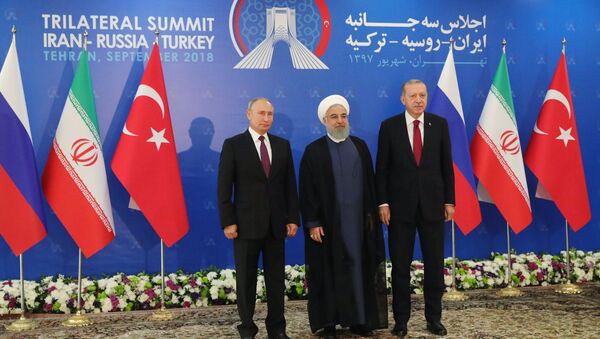 Cuộc họp ba bên của các nhà lãnh đạo Nga, Thổ Nhĩ Kỳ và Iran tổ chức ở Tehran - Sputnik Việt Nam