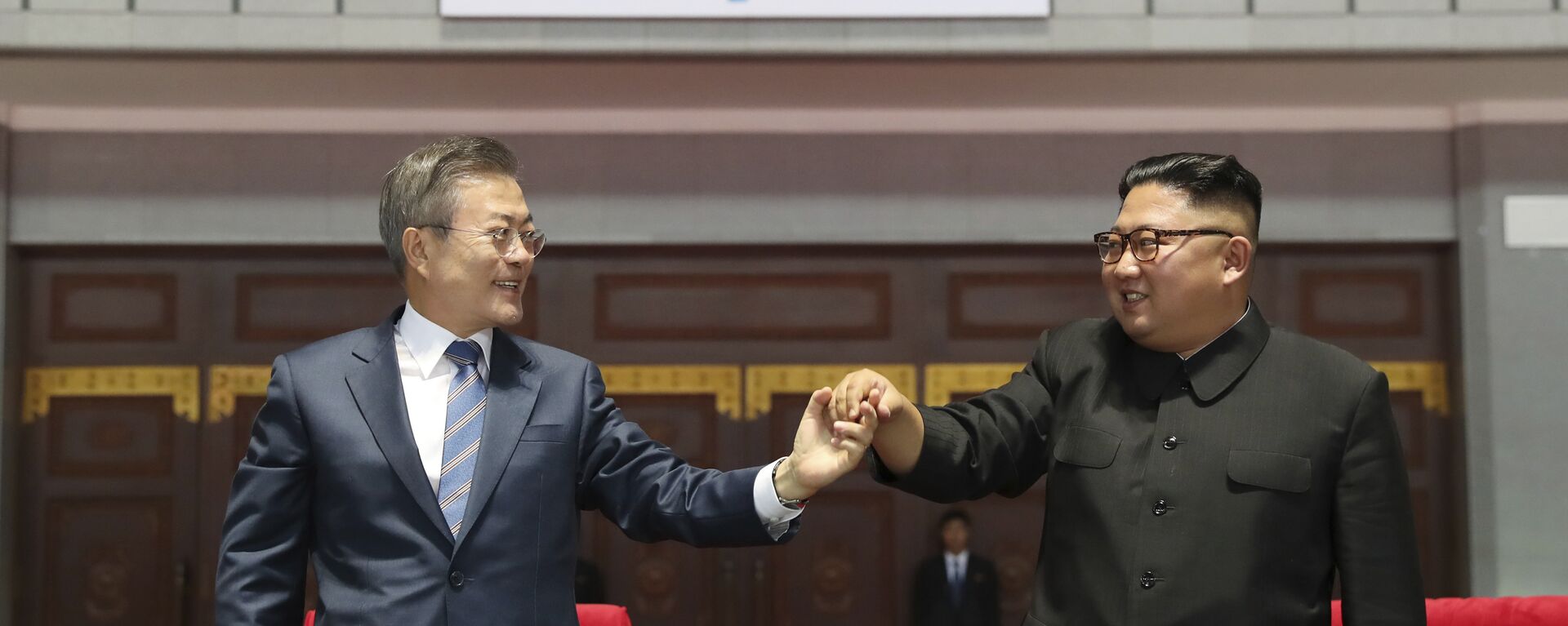 Lãnh đạo CHDCND Triều Tiên Kim Jong-un và Tổng thống Hàn Quốc Moon Jae-in ký thỏa thuận chung, Bình Nhưỡng - Sputnik Việt Nam, 1920, 27.12.2021