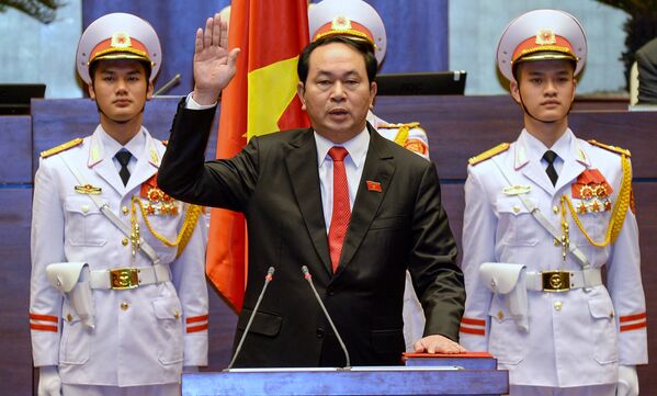 Chủ tịch nước Việt Nam Trần Đại Quang tuyên thệ trong lễ nhậm chức tại Hà Nội - Sputnik Việt Nam