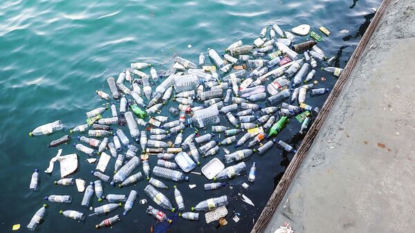 Пластиковые бутылки в воде набережной - Sputnik Việt Nam