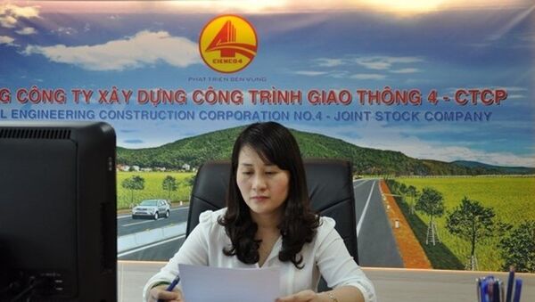 Bà Trương Thị Tâm khi còn đảm nhiệm vị trí Phó Chủ tịch HĐQT Cienco 4. - Sputnik Việt Nam
