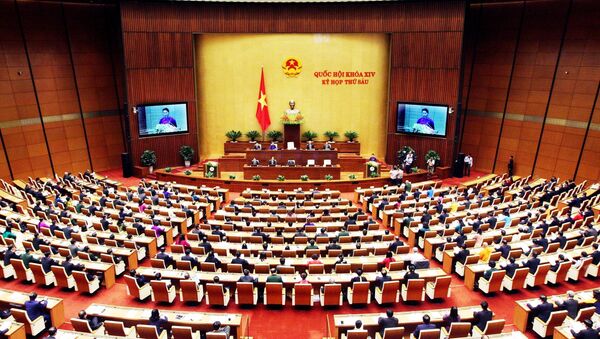 Toàn cảnh Phiên khai mạc Kỳ họp thứ sáu, Quốc hội khóa XIV. - Sputnik Việt Nam