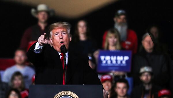 U.S. President Donald Trump speaks during a campaign rally in Montana - Sputnik Việt Nam