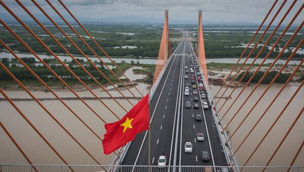 Ngày 1/9, Cầu Bạch Đằng nối Hải Phòng với Quảng Ninh chính thức khánh thành sau gần 4 năm triển khai dự án toàn tuyến. - Sputnik Việt Nam