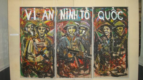 Phần nghệ thuật của triển lãm về cuộc kháng chiến chống Mỹ ở Việt Nam. - Sputnik Việt Nam
