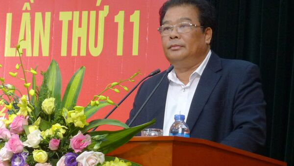 Đồng chí Sơn Minh Thắng - Ủy viên Trung ương Đảng, Bí thư Đảng ủy Khối các cơ quan Trung ương phát biểu tại Hội nghị - Sputnik Việt Nam