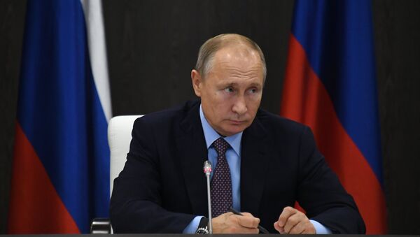 Tổng thống Nga Vladimir Putin chủ trì cuộc họp về tổ hợp công nghiệp quân sự ở Anapa - Sputnik Việt Nam