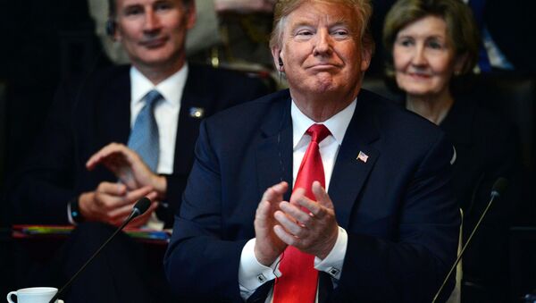 Tổng thống Mỹ Donald Trump tại Hội nghị thượng đỉnh NATO tại Brussels - Sputnik Việt Nam