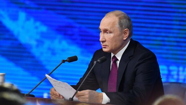 Cuộc họp báo lớn của Tổng thống Nga Vladimir Putin năm 2018 - Sputnik Việt Nam