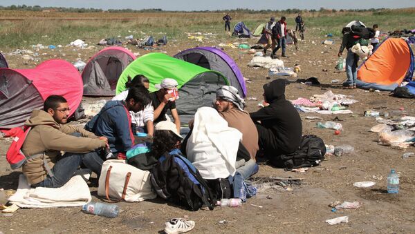 Người tị nạn trên biên giới Serbia-Hungary - Sputnik Việt Nam