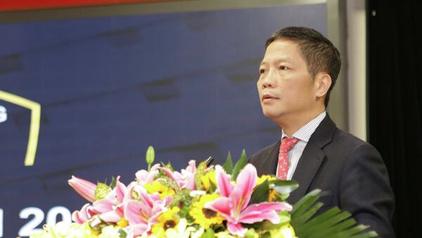Bộ trưởng Bộ Công Thương Trần Tuấn Anh phát biểu chỉ đạo hội nghị. - Sputnik Việt Nam