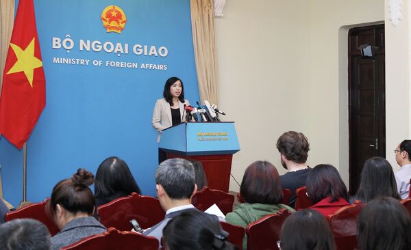Người Phát ngôn Bộ Ngoại giao Lê Thị Thu Hằng thông báo một số hoạt động đối ngoại của Việt Nam. Người Phát ngôn Bộ Ngoại giao Lê Thị Thu Hằng thông báo một số hoạt động đối ngoại của Việt Nam. - Sputnik Việt Nam