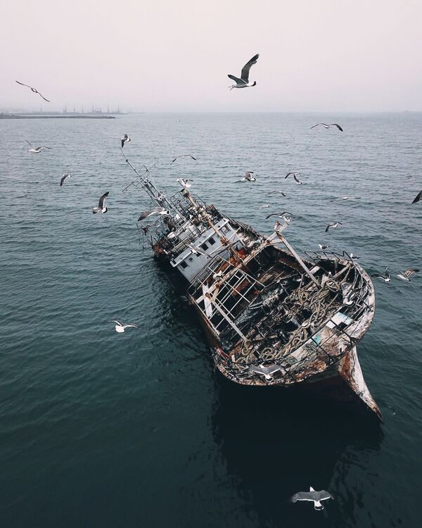 Con tàu bị bỏ hoang ở Korsakov, đảo Sakhalin, LB Nga - Sputnik Việt Nam