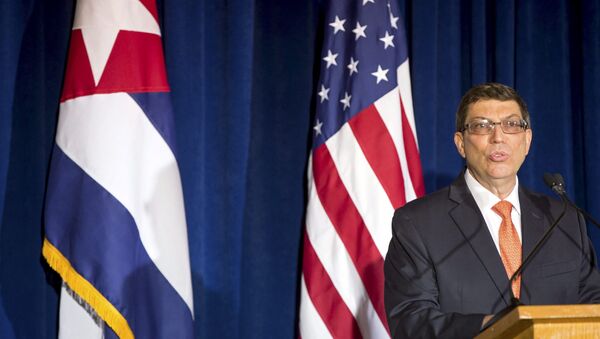 Cuban Foreign Minister Bruno Rodriguez speaks during a ceremony to reopen the Cuban embassy in Washington, July 20, 2015. - Sputnik Việt Nam