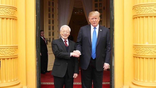 Tổng thống Mỹ Donald Trump gặp Tổng bí thư, Chủ tịch nước Nguyễn Phú Trọng - Sputnik Việt Nam