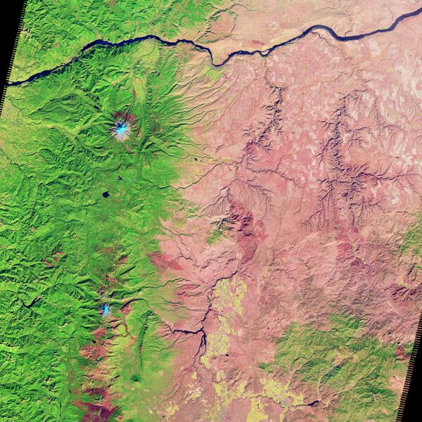 Bức ảnh cho thấy phân bố lượng mưa ở bang Oregon - Sputnik Việt Nam