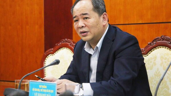 Thứ trưởng Bộ VHTTDL Lê Khánh Hải chủ trì buổi làm việc. - Sputnik Việt Nam