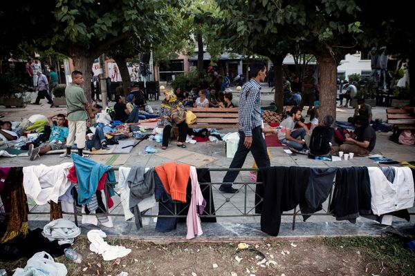 Người tị nạn Trung Đông ở Athens. - Sputnik Việt Nam