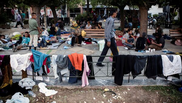 Người tị nạn Trung Đông ở Athens. - Sputnik Việt Nam