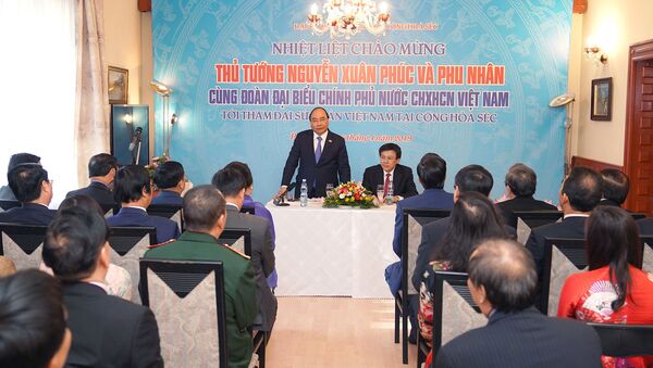 Thủ tướng phát biểu tại cuộc gặp mặt.  - Sputnik Việt Nam