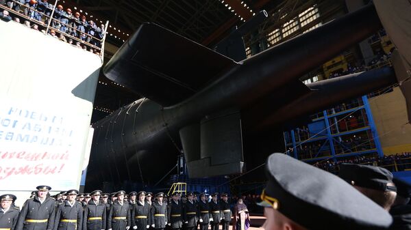 Hạ thủy tàu ngầm hạt nhân Belgorod ở vùng Arkhangelsk - Sputnik Việt Nam