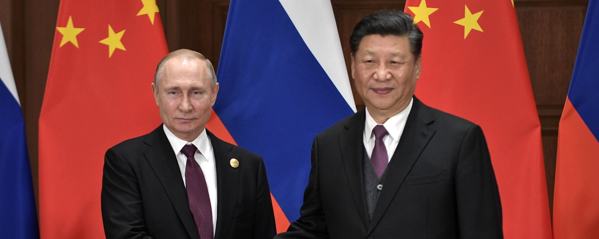 Tổng thống Nga Vladimir Putin  và Chủ tịch Trung Quốc Tập Cận Bình - Sputnik Việt Nam, 1920, 18.05.2021