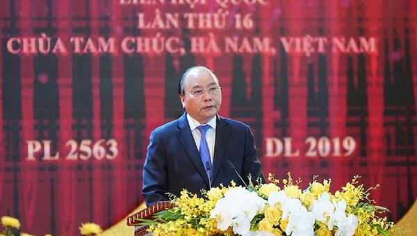 Thủ tướng Chính phủ Nguyễn Xuân Phúc phát biểu tại Lễ khai mạc Đại lễ Vesak Liên hợp quốc 2019 - Sputnik Việt Nam