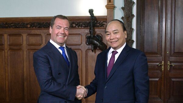 Thủ tướng Dmitry Medvedev đã hội đàm với Thủ tướng Việt Nam Nguyễn Xuân Phúc - Sputnik Việt Nam