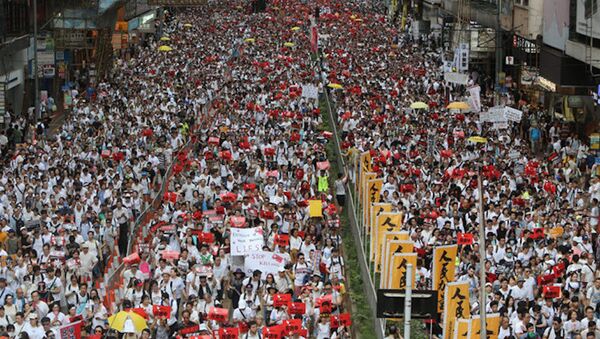Hồng Kông: hơn 1 triệu người biểu tình phản đối dự luật dẫn độ - Sputnik Việt Nam