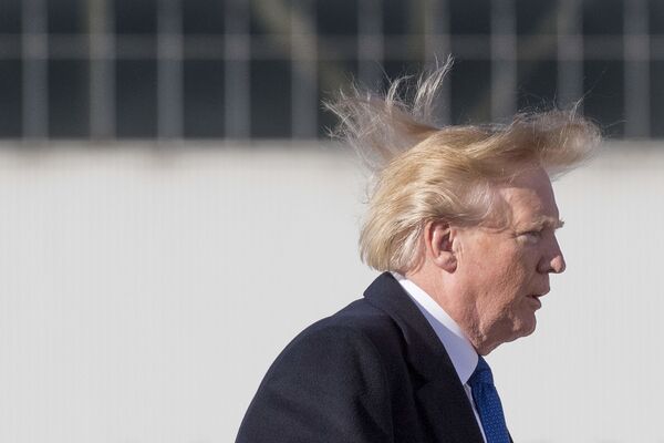 Tổng thống Mỹ Donald Trump khi lên máy bay - Sputnik Việt Nam