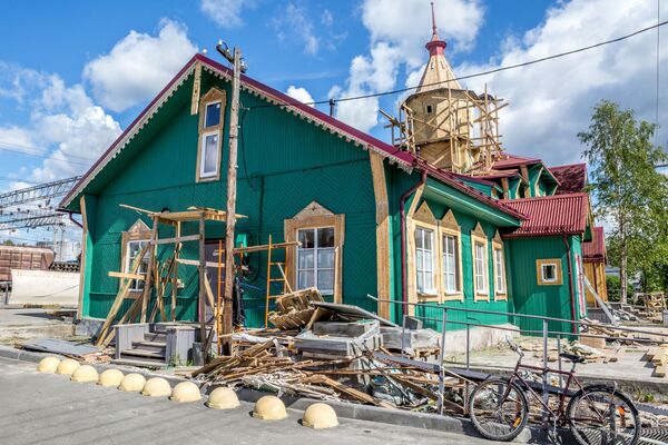 Phục hồi di tích kiến trúc nhà ga ở thành phố Medvezhegorsk, Cộng hòa Karelia - Sputnik Việt Nam