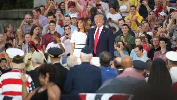 Tổng thống Donald Trump và đệ nhất phu nhân Melania Trump - Sputnik Việt Nam