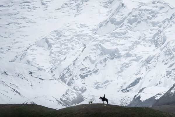 Người chăn cừu trên nền đỉnh Lenin, Kyrgyzstan - Sputnik Việt Nam