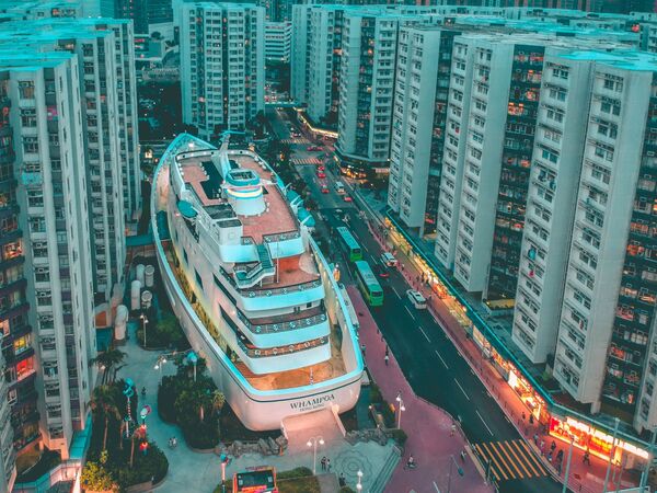 Đường phố Hồng Kông nhìn từ trên xuống - Sputnik Việt Nam