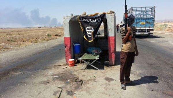 Các chiến binh al-Qaeda tại trạm kiểm soát ở phía bắc thủ đô Baghdad, Iraq - Sputnik Việt Nam