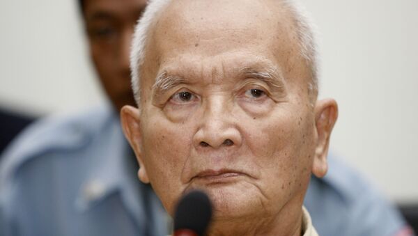 Nuon Chea, người được mệnh danh là cánh tay phải của thủ lĩnh Khmer Đỏ Pol Pot - Sputnik Việt Nam