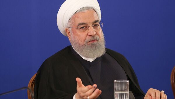 Hassan Rouhani tại một cuộc họp với lãnh đạo Bộ Ngoại giao Iran - Sputnik Việt Nam
