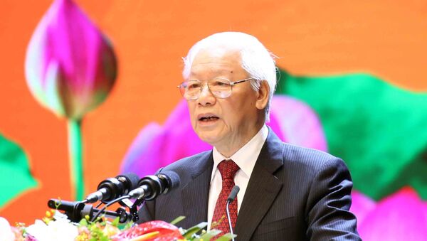  Tổng Bí thư, Chủ tịch nước Nguyễn Phú Trọng đọc diễn văn tại buổi lễ. - Sputnik Việt Nam
