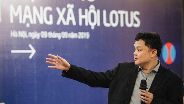 VCCorp vừa tổ chức buổi họp báo công bố thông tin về mạng xã hội Lotus ngày 9/9 tại Hà Nội - Sputnik Việt Nam