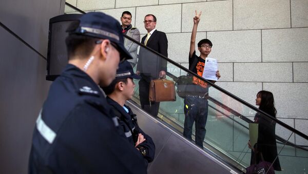 Nhà hoạt động chính trị, lãnh đạo đảng Demosisto Joshua Wong - Sputnik Việt Nam