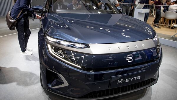 Nhà sản xuất ô tô Trung Quốc Byton đã trình diễn mô hình xe sản xuất hàng loạt của mình, được gọi là M-Byte - Sputnik Việt Nam