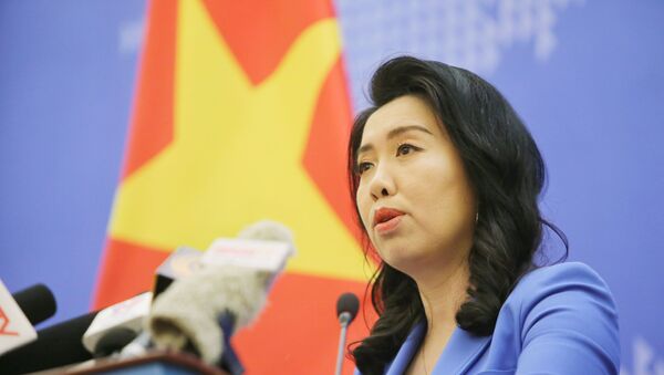 Người phát ngôn Bộ Ngoại giao Lê Thị Thu Hằng thông báo một số hoạt động đối ngoại. - Sputnik Việt Nam