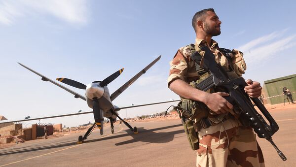 Người lính Pháp gần một căn cứ quân sự ở Niamey, Niger - Sputnik Việt Nam