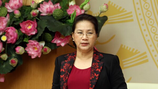 Chủ tịch Quốc hội Nguyễn Thị Kim Ngân phát biểu tại Hội nghị.  - Sputnik Việt Nam