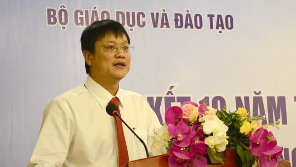 Ông Lê Hải An, Thứ trưởng Bộ Giáo dục và Đào tạo phát biểu tại hội nghị. - Sputnik Việt Nam
