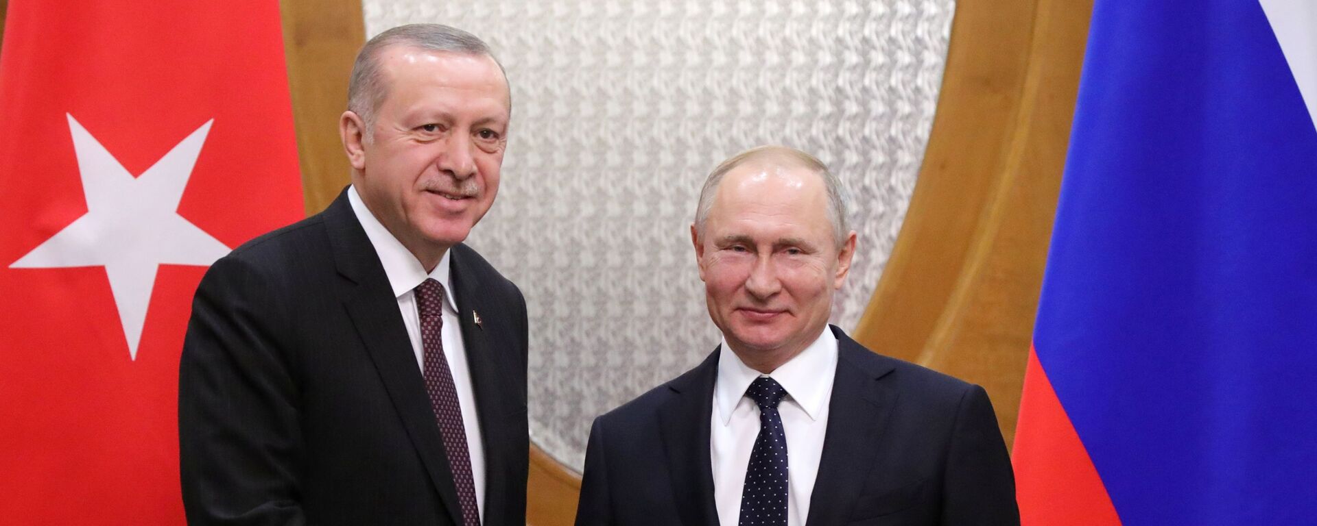 Tổng thống Nga Vladimir Putin và Tổng thống Thổ Nhĩ Kỳ Recep Erdogan. - Sputnik Việt Nam, 1920, 14.10.2022